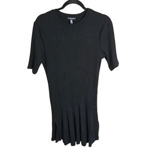 Eileen Fisher Black Ribbed Dress Size Medium